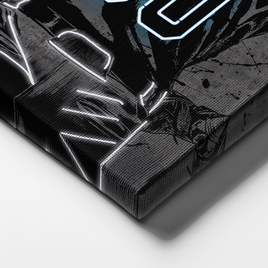 Miami Marlins Custom Jersey Canvas | Neon Wall Art - CanvasNeon