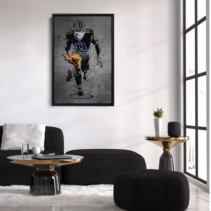 Micah Parsons Neon Canvas Art | Modern Wall Decor for Cowboys Fans - CanvasNeon