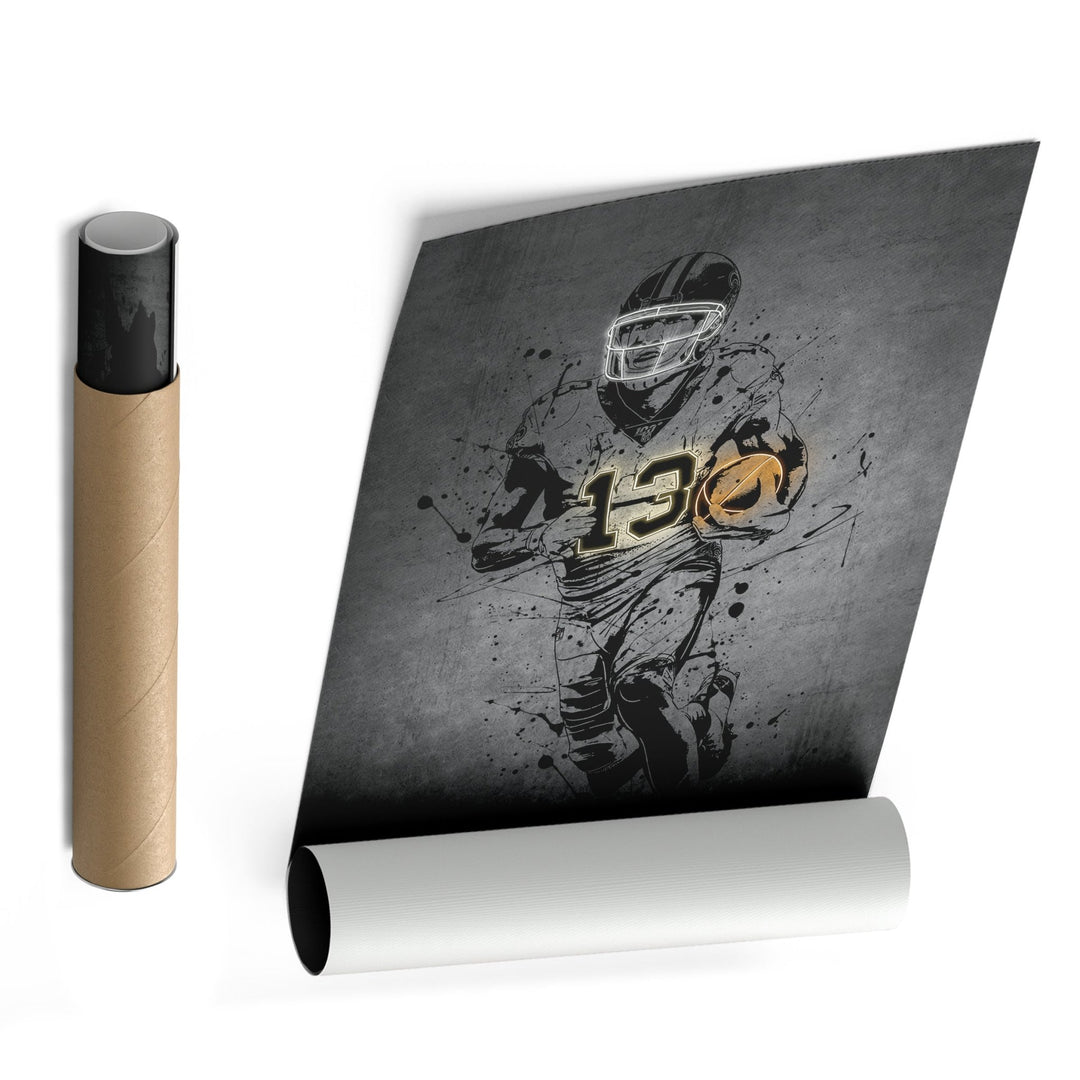 Michael Thomas Neon Canvas Art | Modern Wall Decor for Saints Fans - CanvasNeon