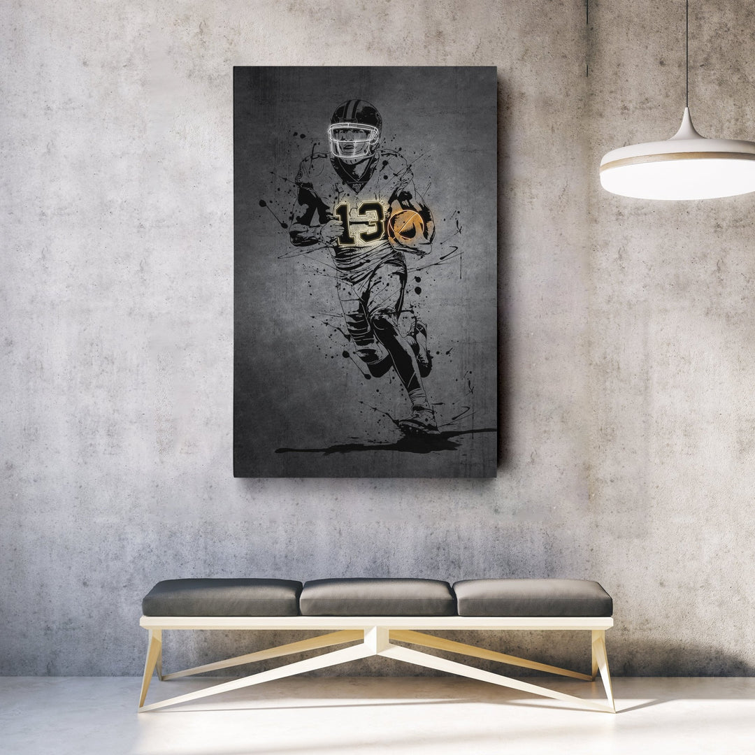 Michael Thomas Neon Canvas Art | Modern Wall Decor for Saints Fans - CanvasNeon