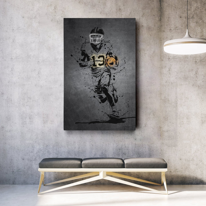 Michael Thomas Neon Canvas Art | Modern Wall Decor for Saints Fans - CanvasNeon