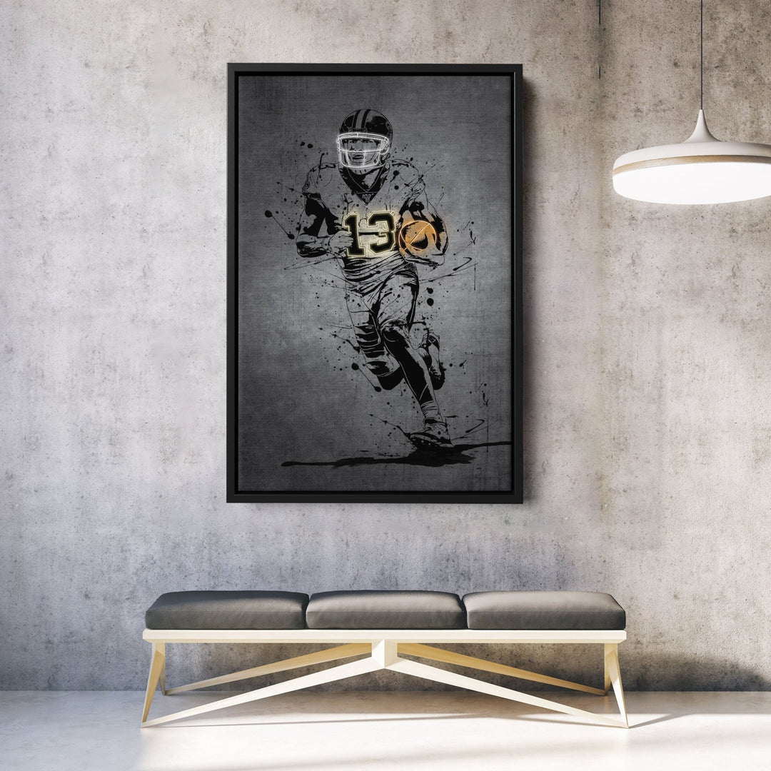 Michael Thomas Neon Canvas Art | Modern Wall Decor for Saints Fans - CanvasNeon