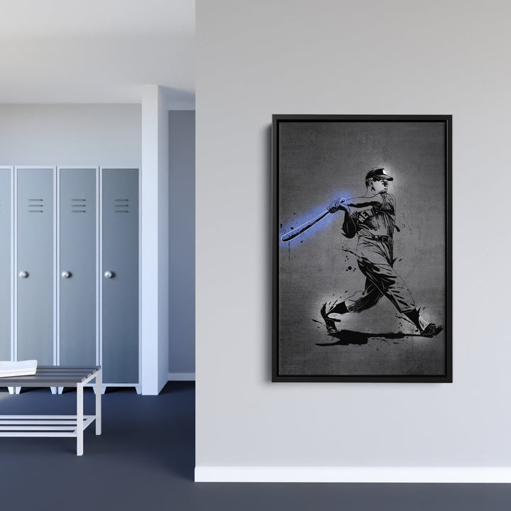 Mickey Mantle Neon Canvas Art | Modern Wall Decor for Yankees Fans - CanvasNeon