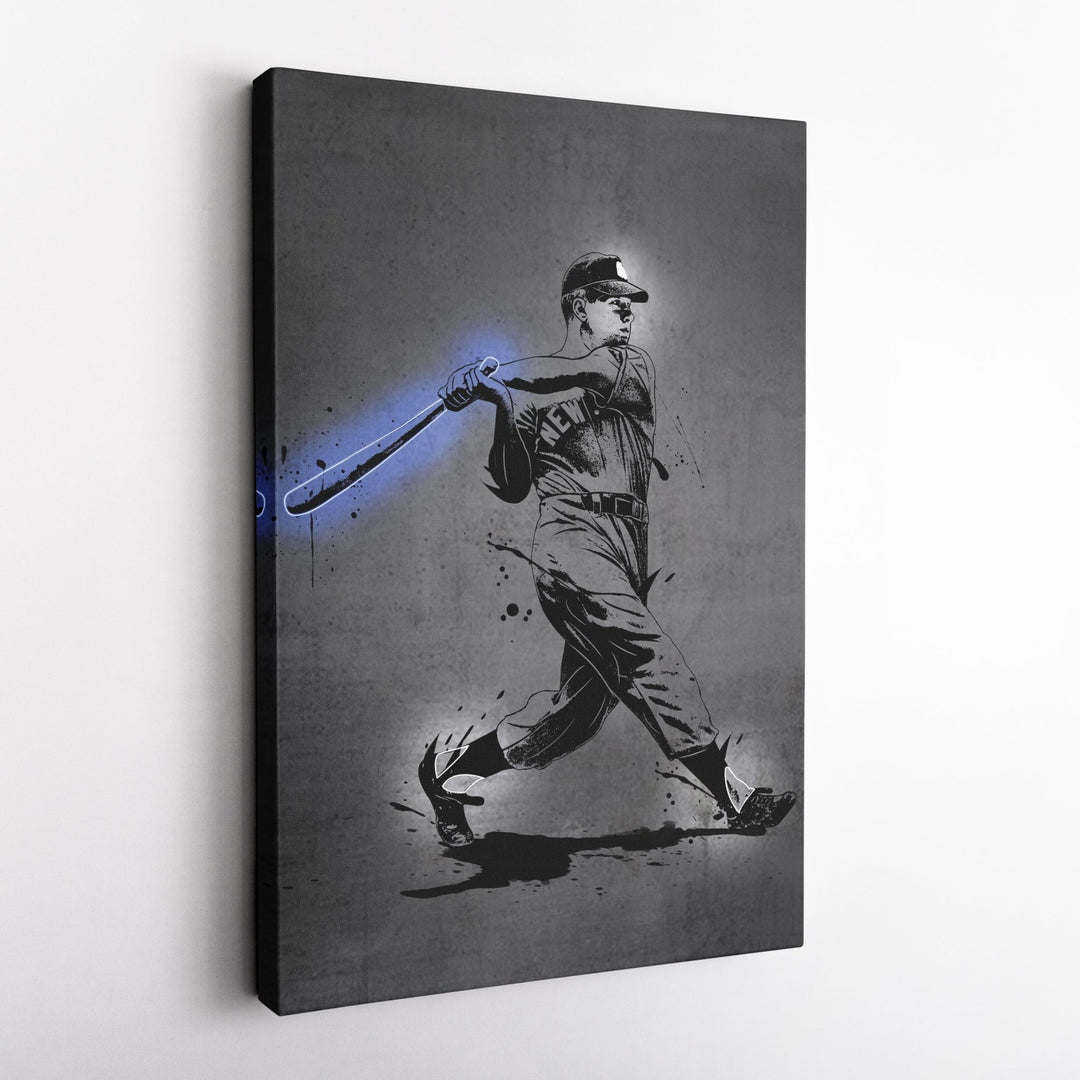 Mickey Mantle Neon Canvas Art | Modern Wall Decor for Yankees Fans - CanvasNeon