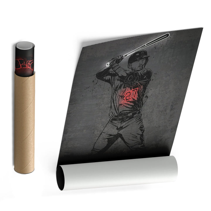 Mike Trout Neon Canvas Art | Modern Wall Decor for Angels Fans - CanvasNeon