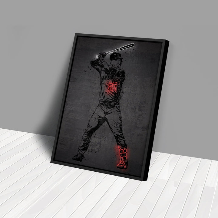 Mike Trout Neon Canvas Art | Modern Wall Decor for Angels Fans - CanvasNeon