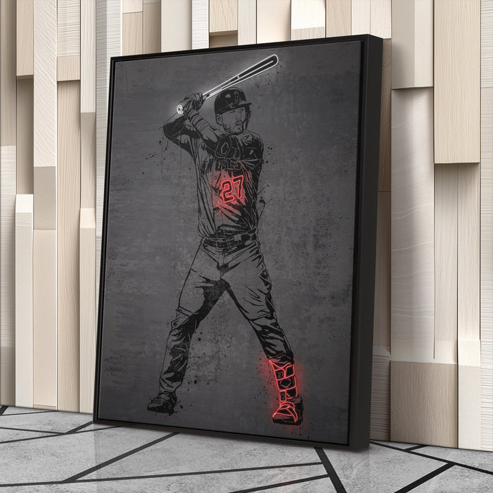 Mike Trout Neon Canvas Art | Modern Wall Decor for Angels Fans - CanvasNeon