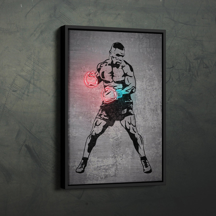 Mike Tyson Neon Canvas Art | Modern Wall Decor for Boxing Fans - CanvasNeon