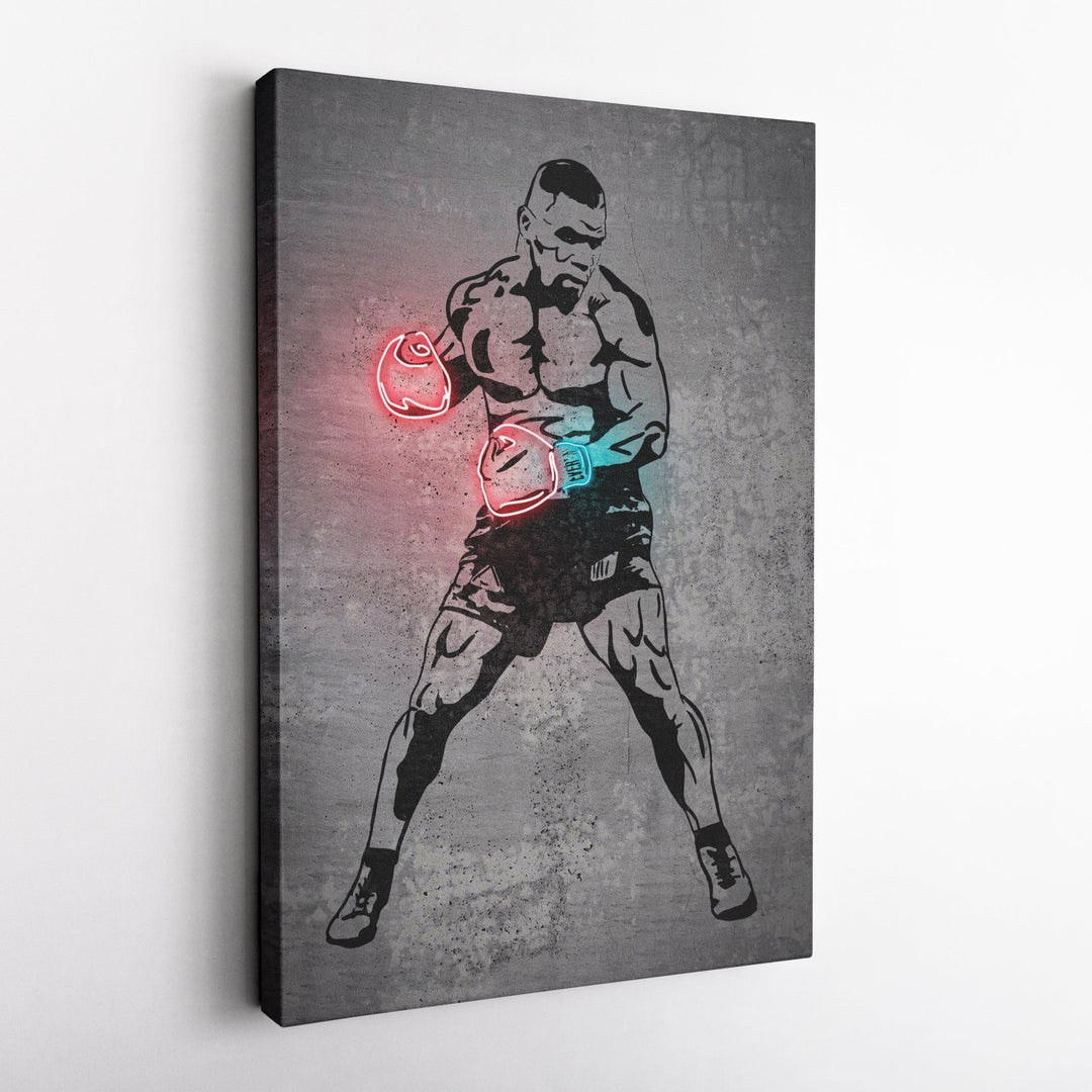 Mike Tyson Neon Canvas Art | Modern Wall Decor for Boxing Fans - CanvasNeon