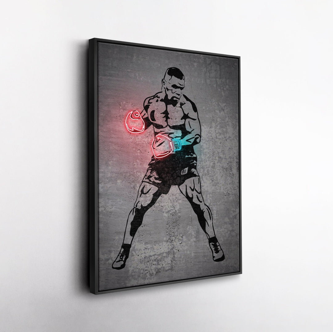 Mike Tyson Neon Canvas Art | Modern Wall Decor for Boxing Fans - CanvasNeon
