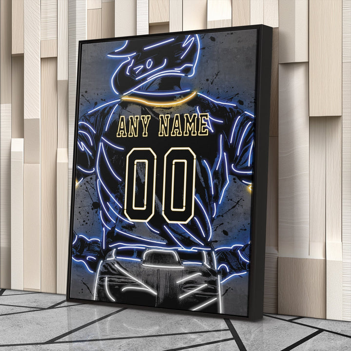Milwaukee Brewers Custom Jersey Canvas | Neon Wall Art - CanvasNeon
