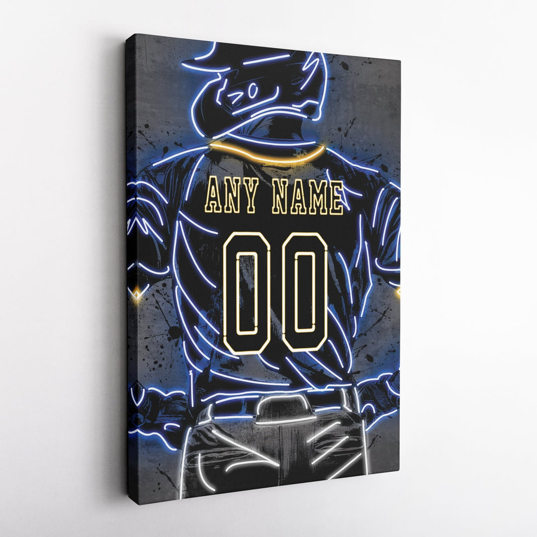 Milwaukee Brewers Custom Jersey Canvas | Neon Wall Art - CanvasNeon