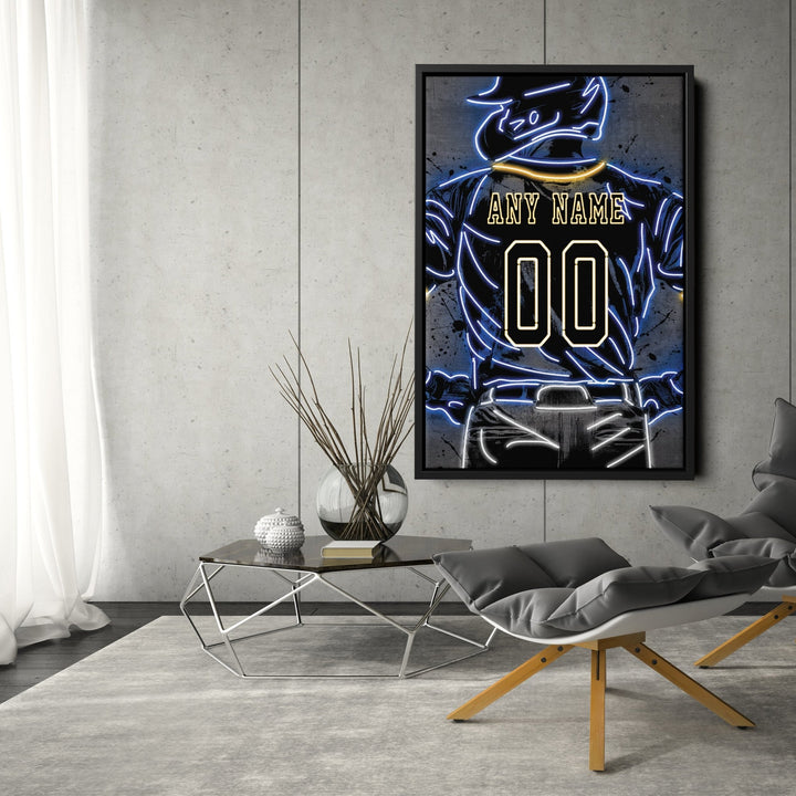 Milwaukee Brewers Custom Jersey Canvas | Neon Wall Art - CanvasNeon