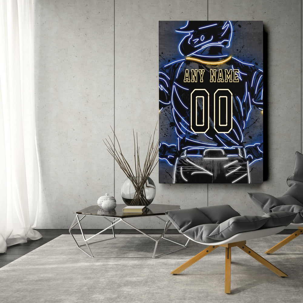 Milwaukee Brewers Custom Jersey Canvas | Neon Wall Art - CanvasNeon