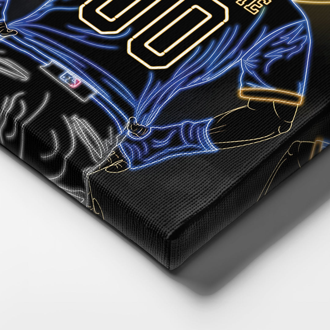 Milwaukee Brewers Personalized Jersey Canvas | Neon Wall Art - CanvasNeon