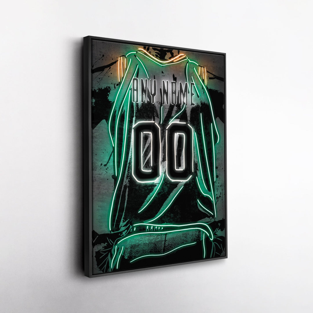Milwaukee Bucks Custom Jersey Canvas | Neon Wall Art - CanvasNeon