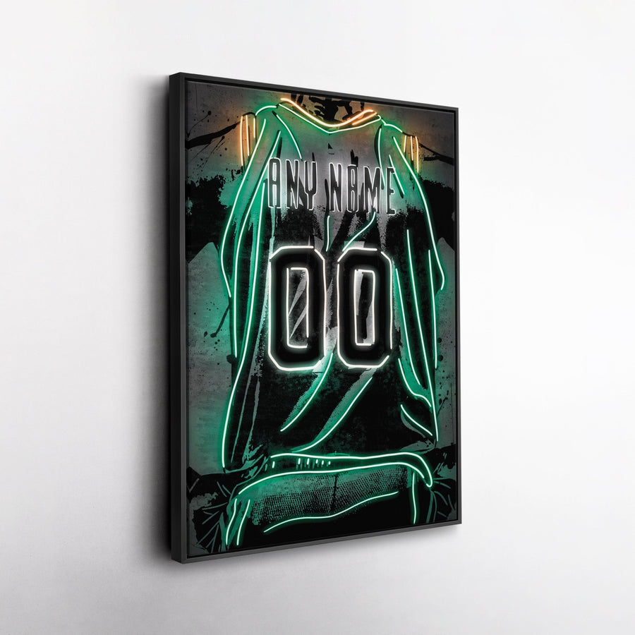 Milwaukee Bucks Custom Jersey Canvas | Neon Wall Art - CanvasNeon