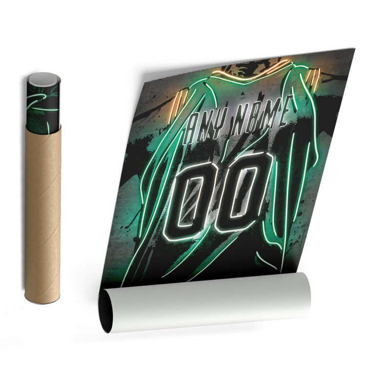 Milwaukee Bucks Custom Jersey Canvas | Neon Wall Art - CanvasNeon