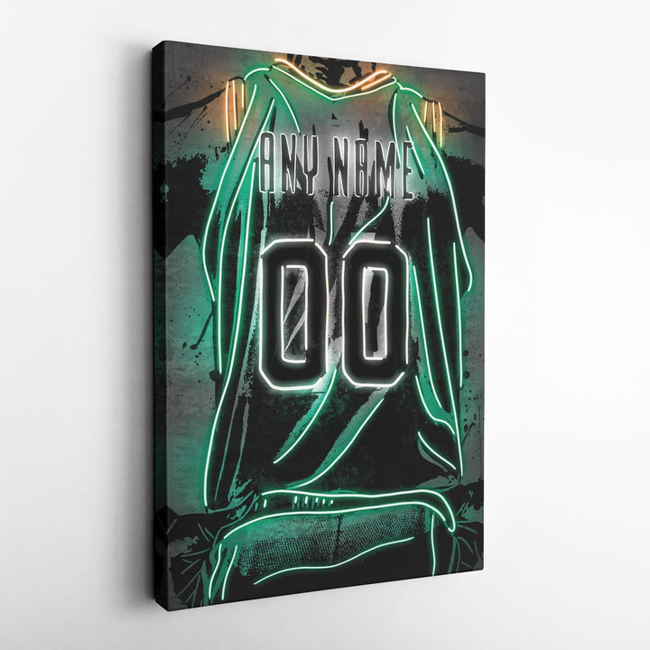 Milwaukee Bucks Custom Jersey Canvas | Neon Wall Art - CanvasNeon