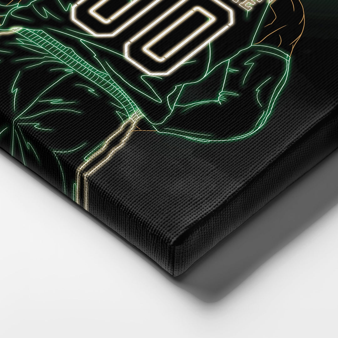 Milwaukee Bucks Personalized Jersey Canvas | Neon Wall Art - CanvasNeon