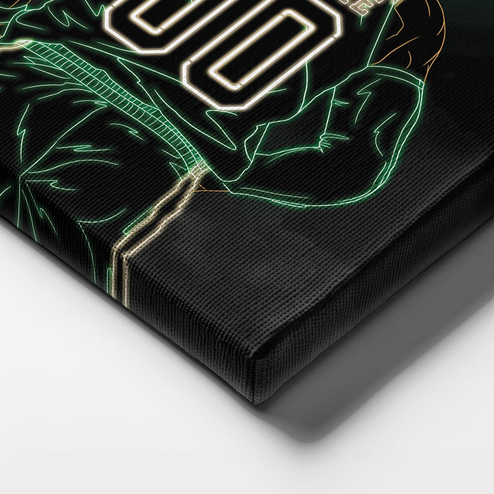 Milwaukee Bucks Personalized Jersey Canvas | Neon Wall Art - CanvasNeon