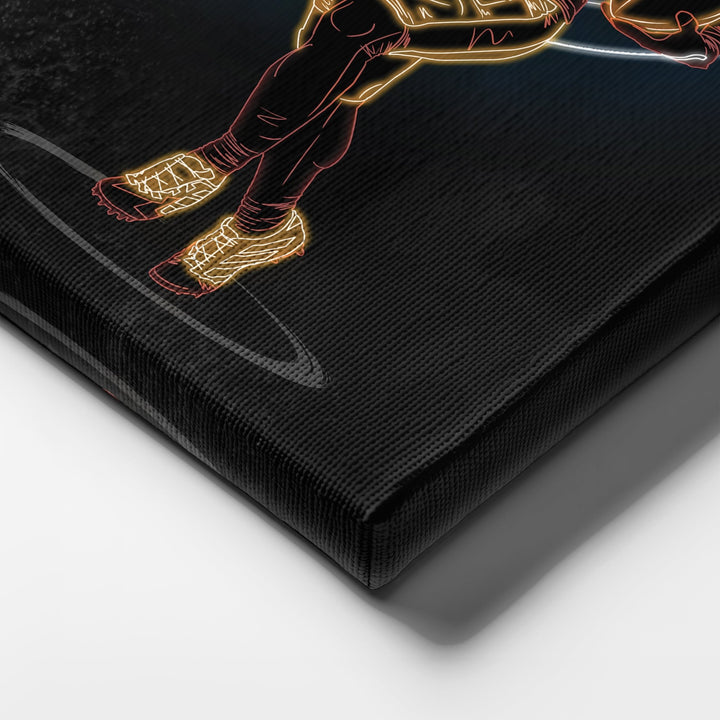 Minkah Fitzpatrick Neon Canvas Art | Steelers Wall Decor - CanvasNeon