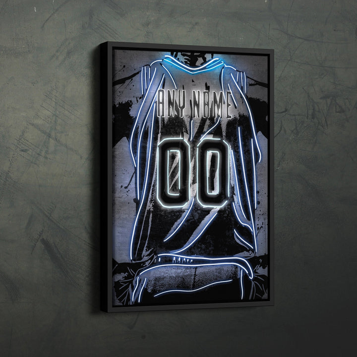 Minnesota Timberwolves Custom Jersey Canvas | Neon Wall Art - CanvasNeon