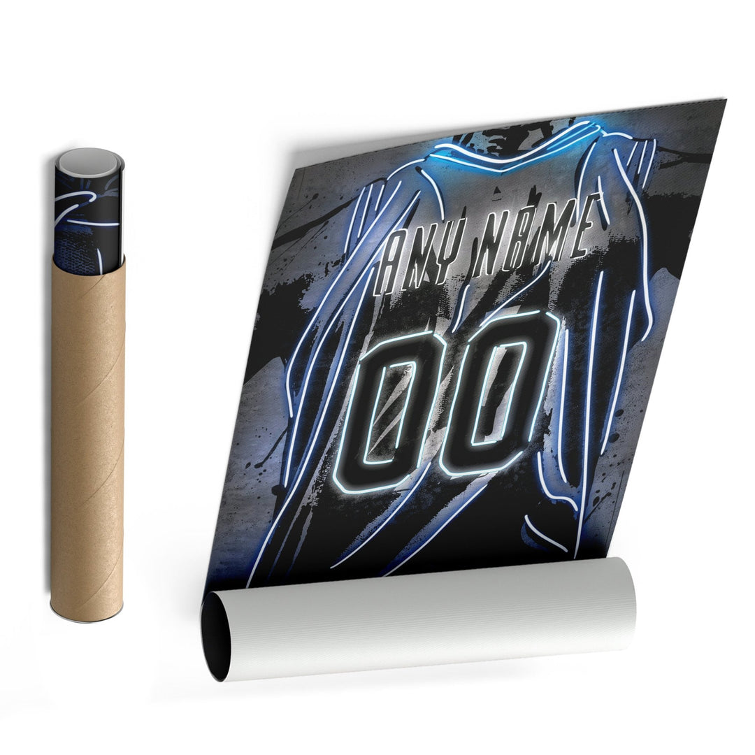 Minnesota Timberwolves Custom Jersey Canvas | Neon Wall Art - CanvasNeon