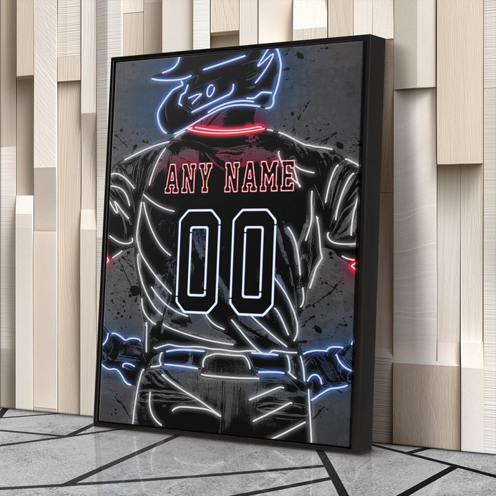 Minnesota Twins Custom Jersey Canvas | Neon Wall Art - CanvasNeon