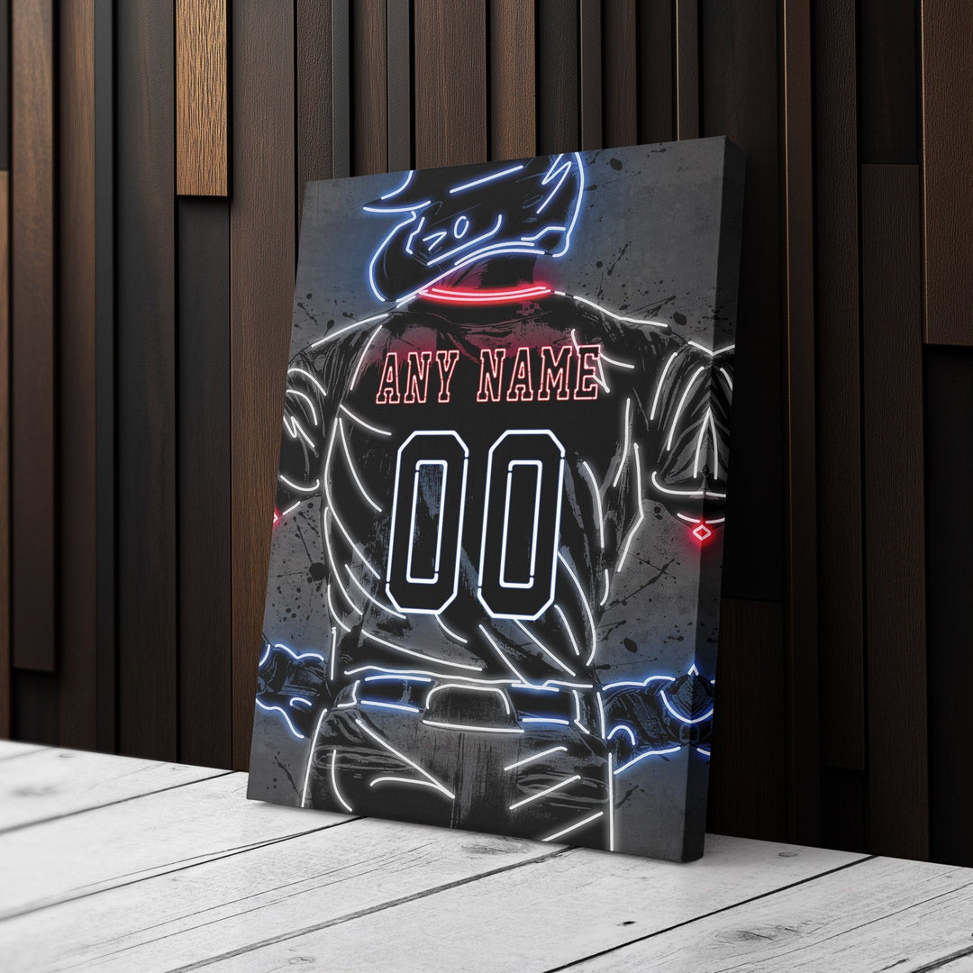 Minnesota Twins Custom Jersey Canvas | Neon Wall Art - CanvasNeon