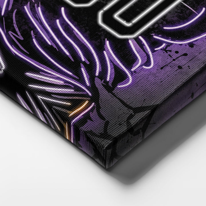 Minnesota Vikings Custom Jersey Canvas | Neon Wall Art - CanvasNeon