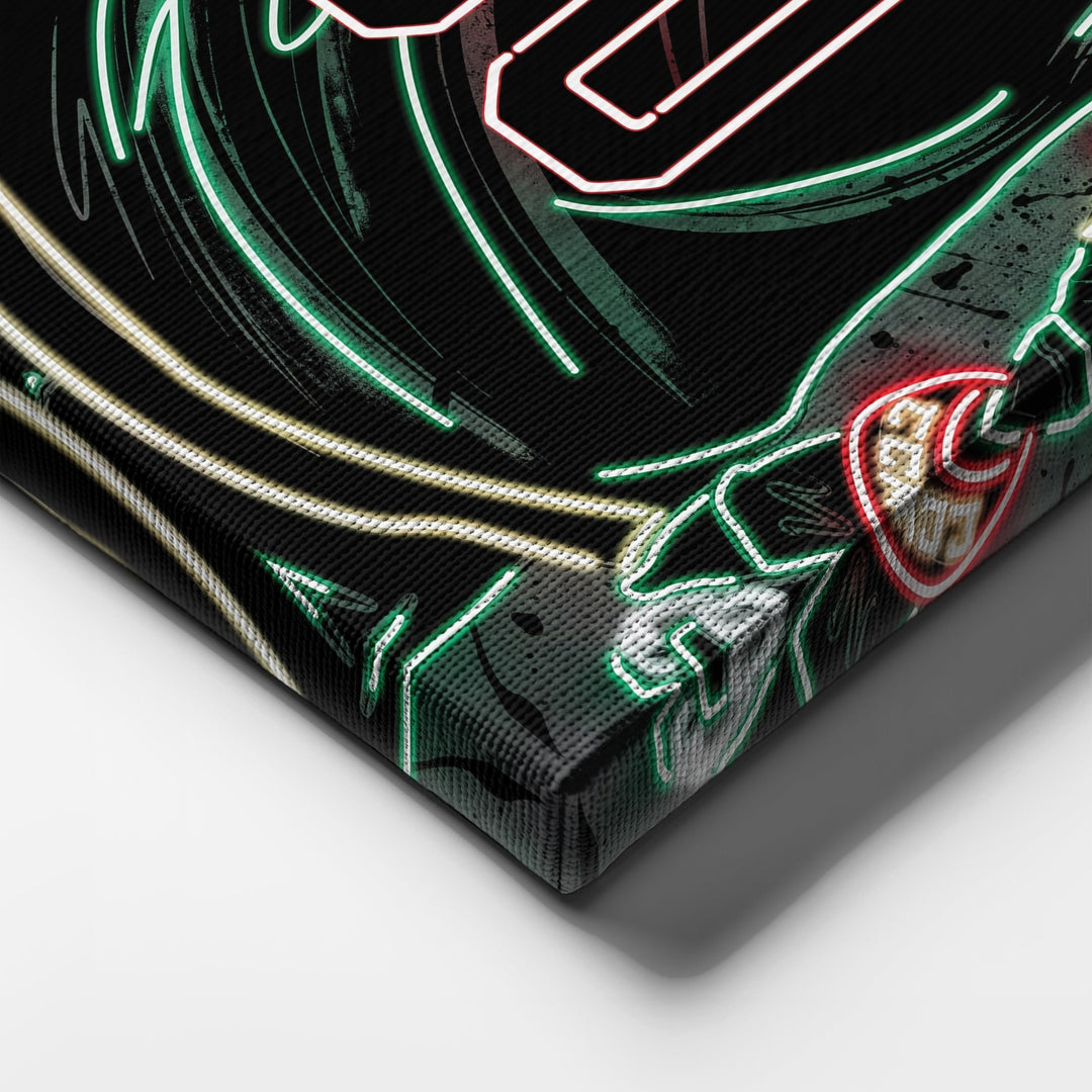 Minnesota Wild Custom Jersey Canvas | Neon Wall Art - CanvasNeon