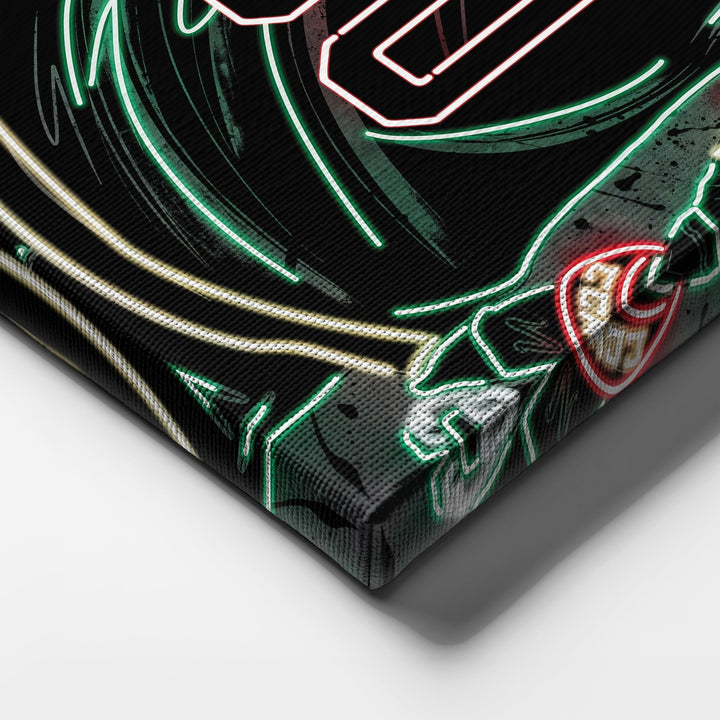 Minnesota Wild Custom Jersey Canvas | Neon Wall Art - CanvasNeon