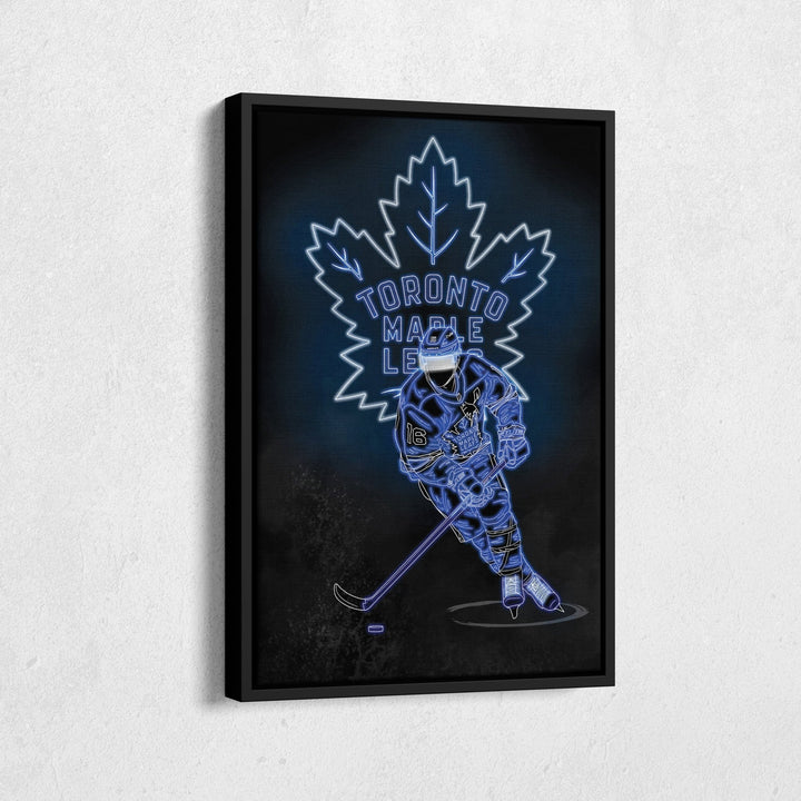 Mitchell Marner Neon Canvas Art | Leafs Wall Decor - CanvasNeon