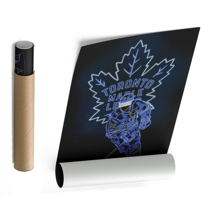 Mitchell Marner Neon Canvas Art | Leafs Wall Decor - CanvasNeon