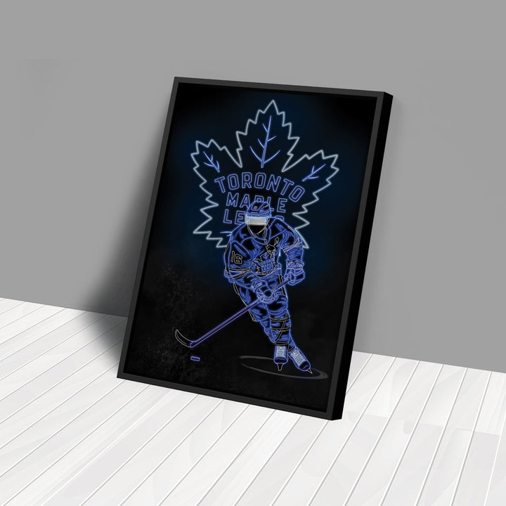 Mitchell Marner Neon Canvas Art | Leafs Wall Decor - CanvasNeon