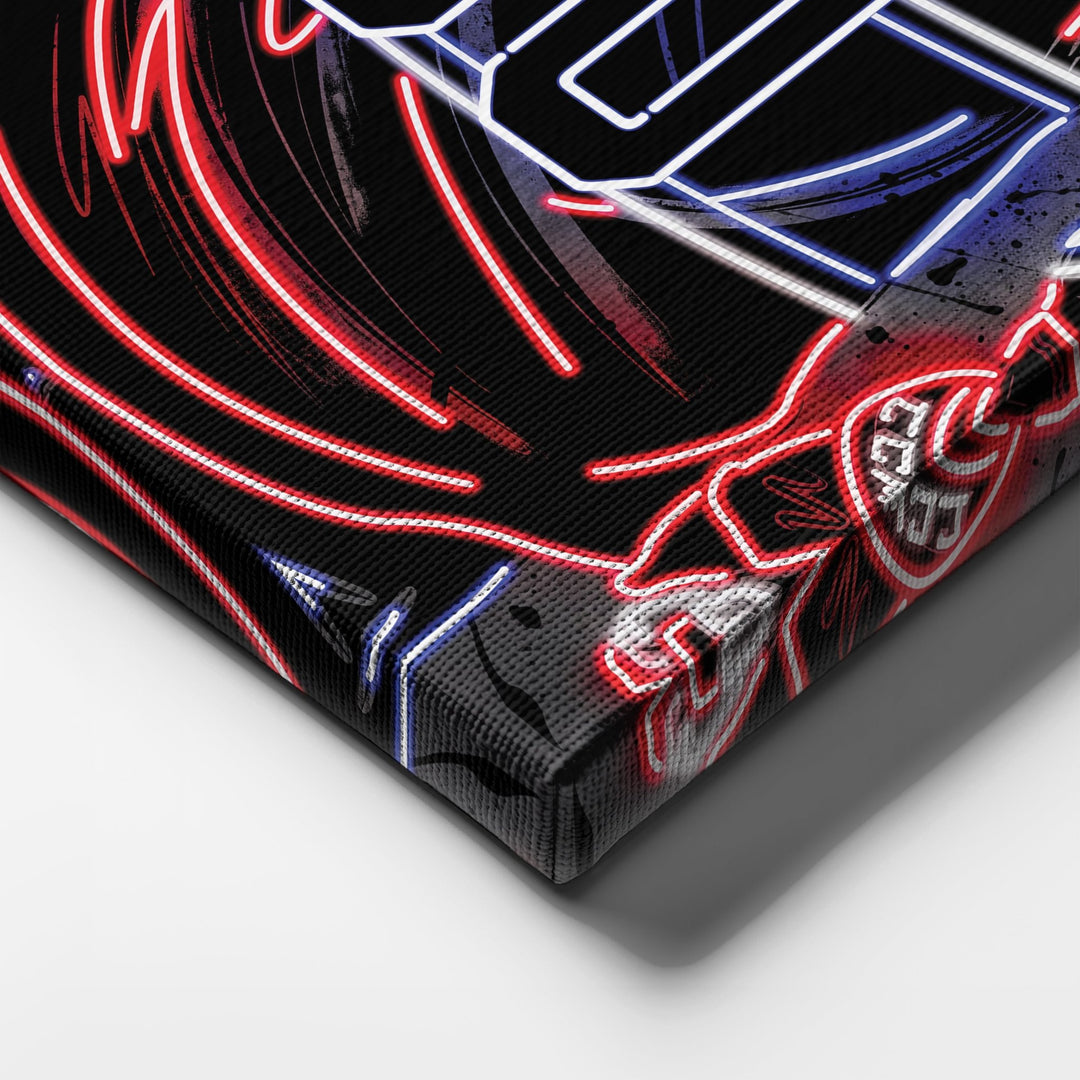 Montreal Canadiens Custom Jersey Canvas | Neon Wall Art - CanvasNeon
