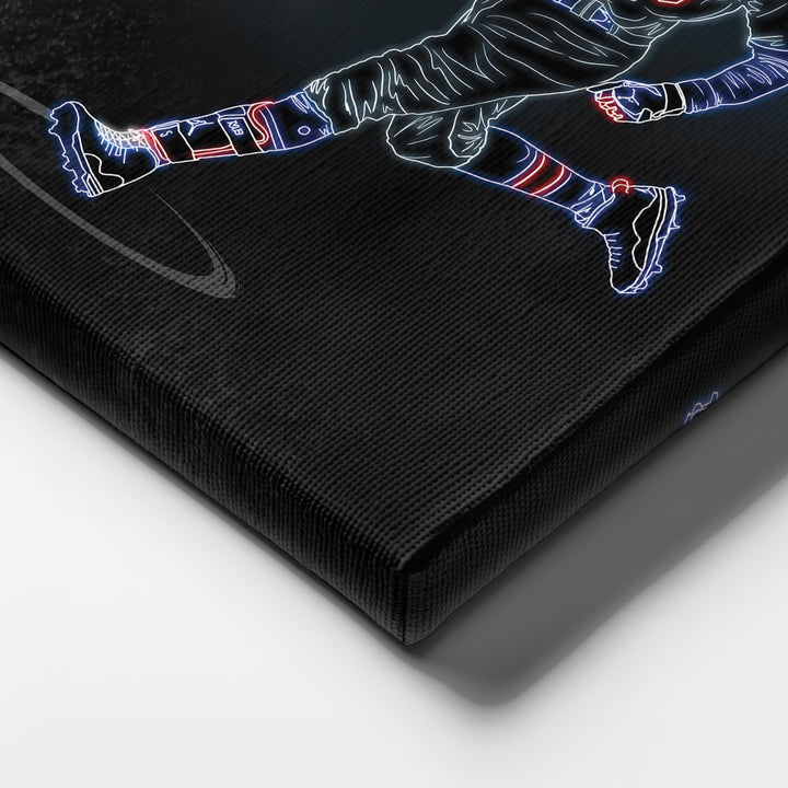 Mookie Betts Neon Canvas Art | Dodgers Wall Decor - CanvasNeon