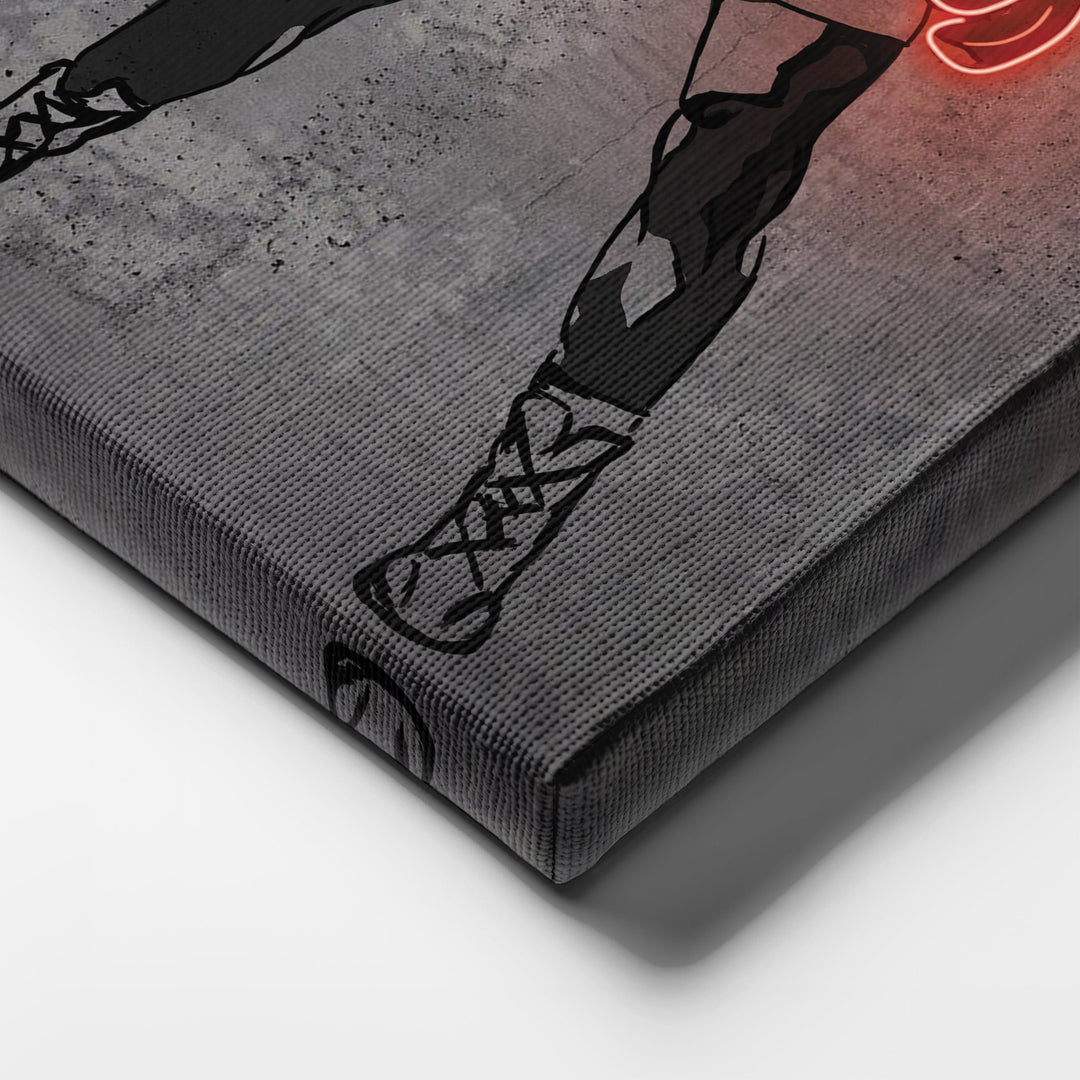 Muhammad Ali Neon Canvas Art | Modern Wall Decor for Boxing Fans - CanvasNeon