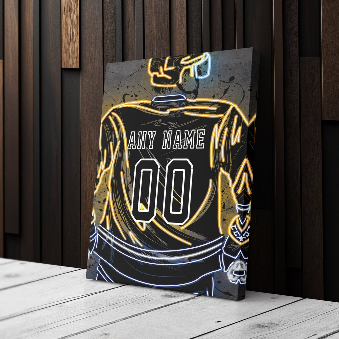 Nashville Predators Custom Jersey Canvas | Neon Wall Art - CanvasNeon