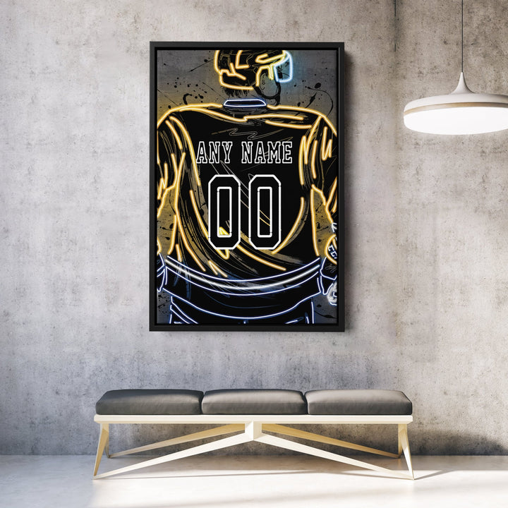 Nashville Predators Custom Jersey Canvas | Neon Wall Art - CanvasNeon