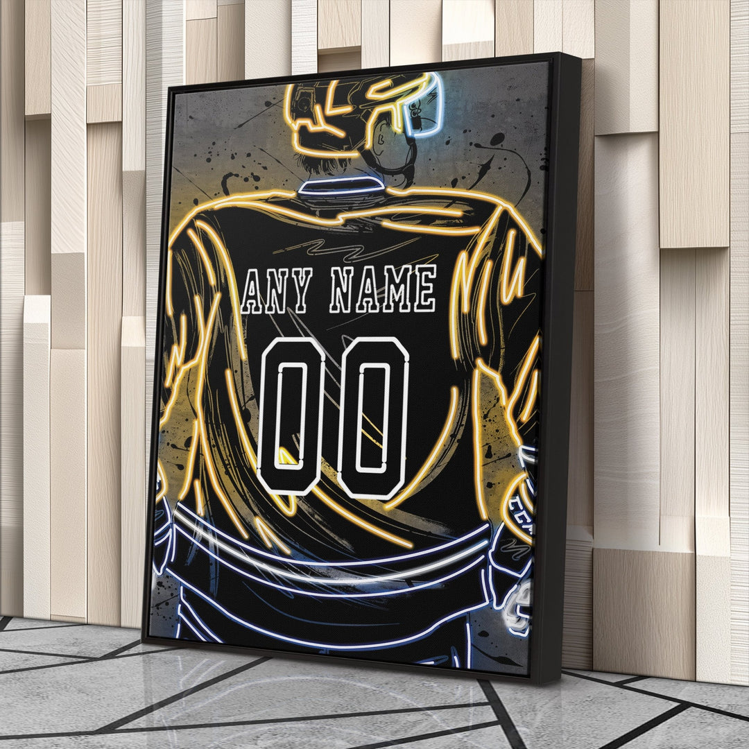 Nashville Predators Custom Jersey Canvas | Neon Wall Art - CanvasNeon