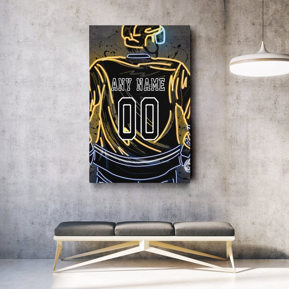 Nashville Predators Custom Jersey Canvas | Neon Wall Art - CanvasNeon
