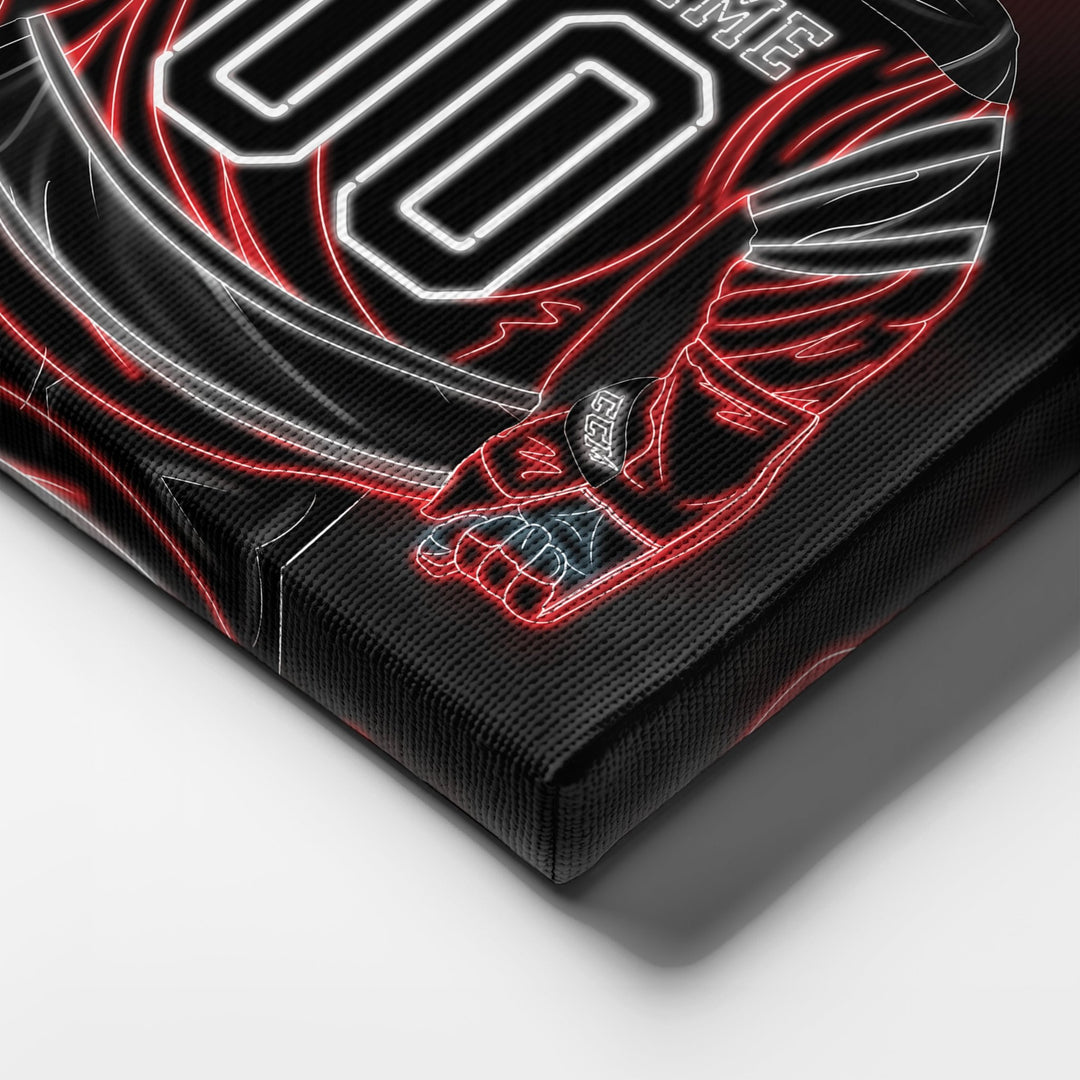 New Jersey Devils Personalized Jersey Canvas | Neon Wall Art - CanvasNeon