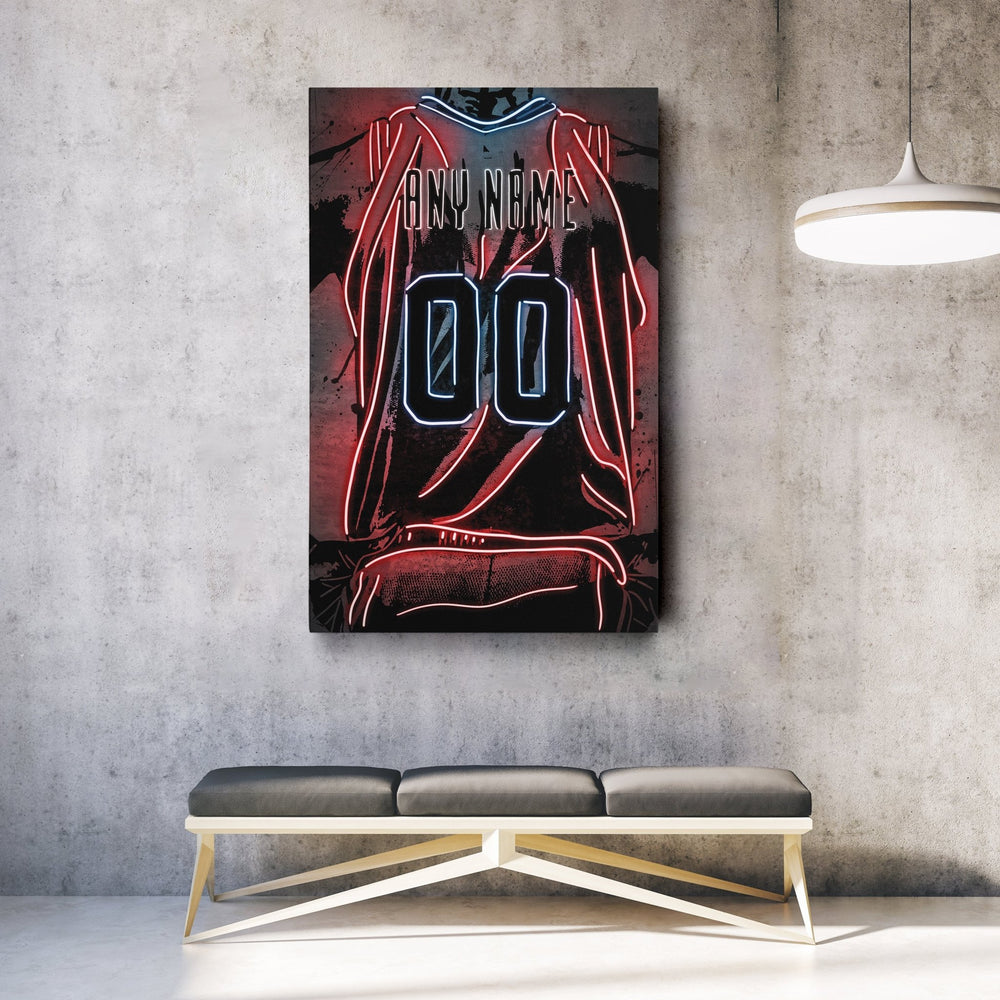 New Orleans Pelicans Custom Jersey Canvas | Neon Wall Art - CanvasNeon