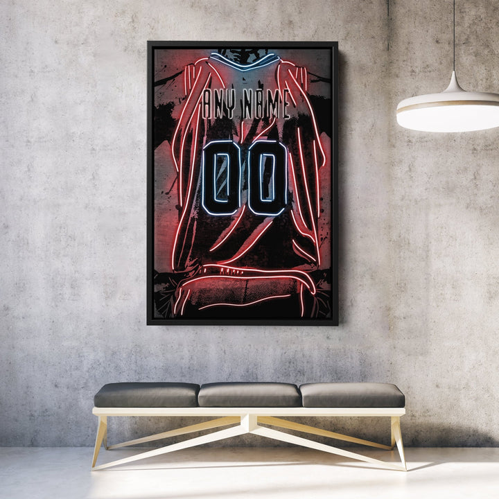 New Orleans Pelicans Custom Jersey Canvas | Neon Wall Art - CanvasNeon