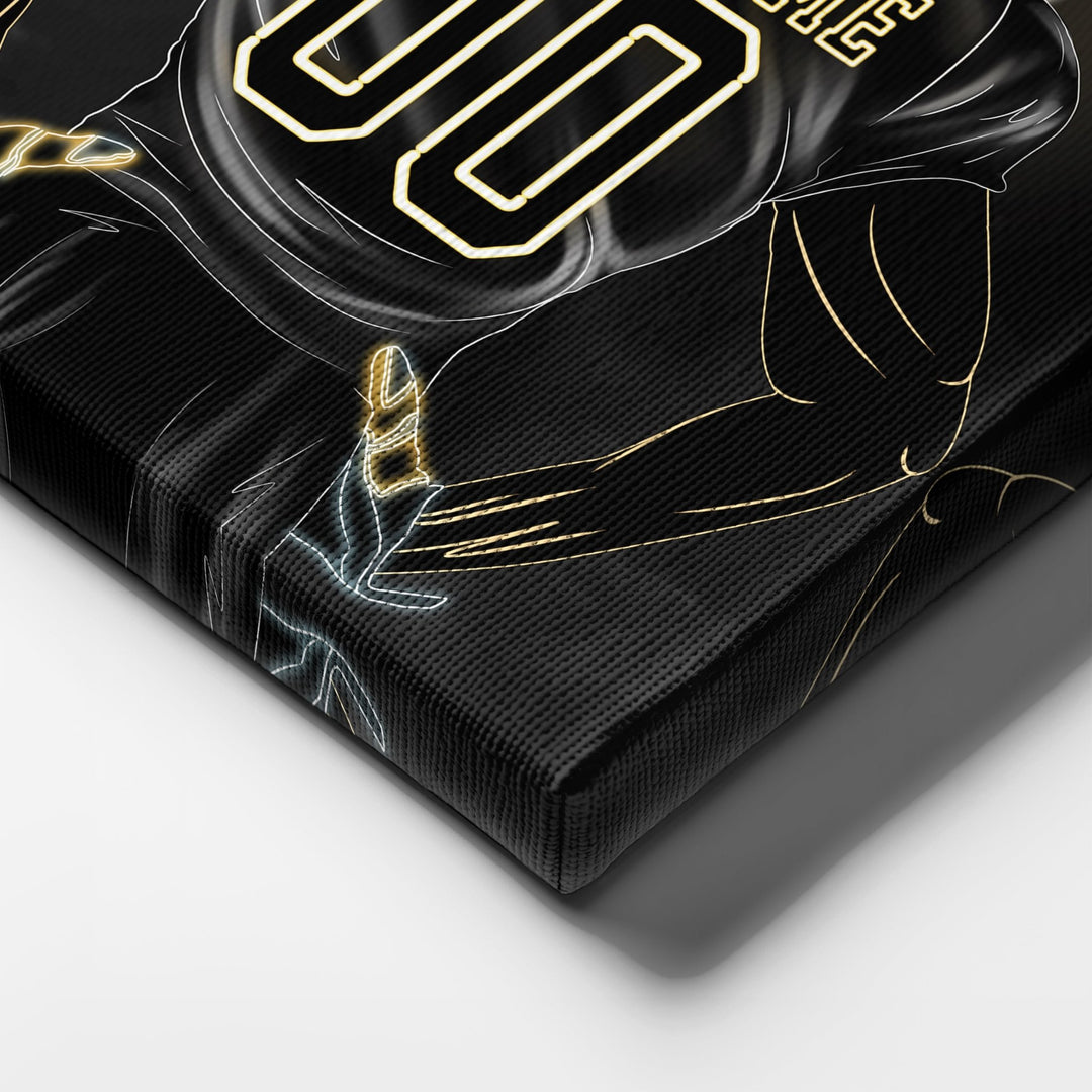 New Orleans Saints Personalized Jersey Canvas | Neon Wall Art - CanvasNeon