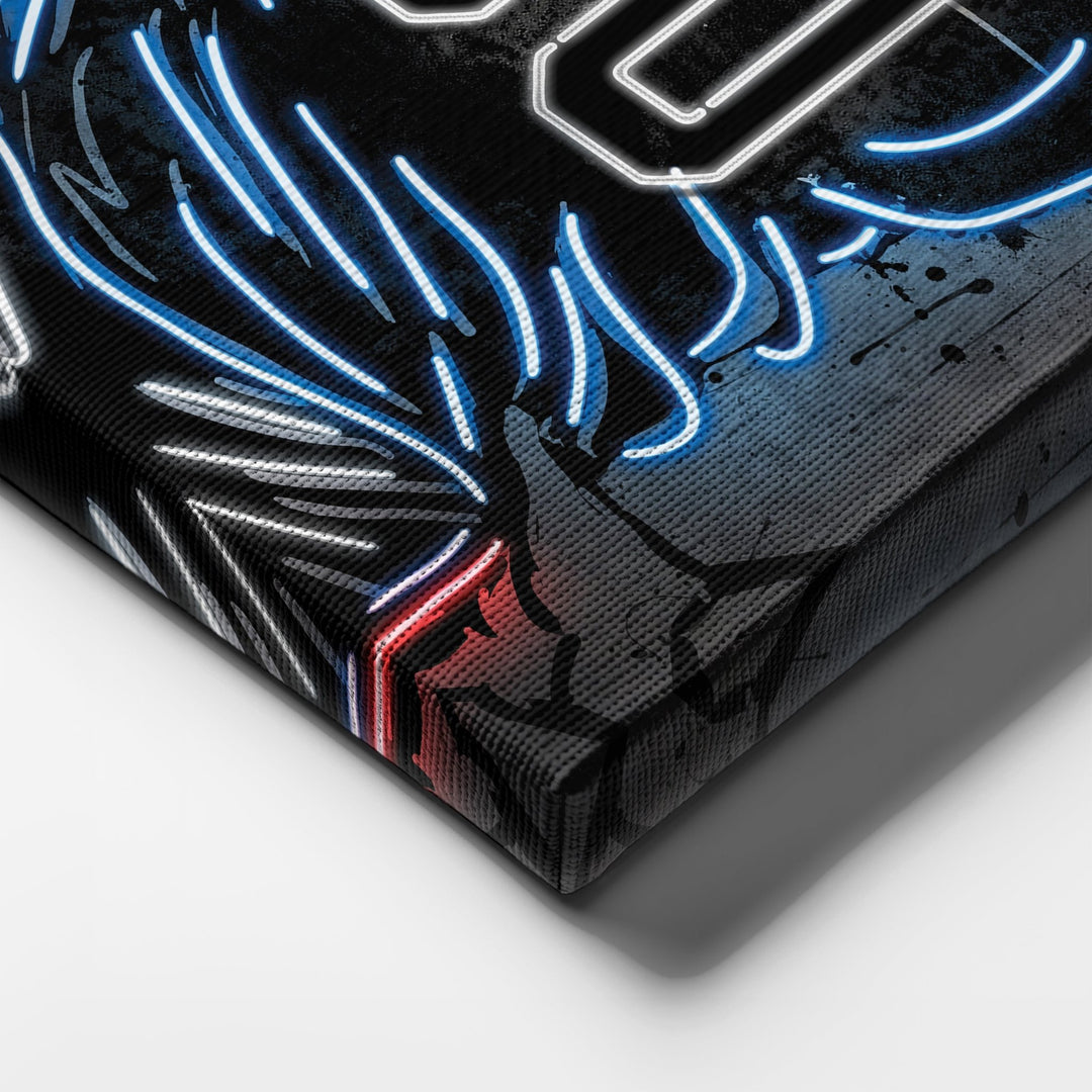 New York Giants Custom Jersey Canvas | Neon Wall Art - CanvasNeon