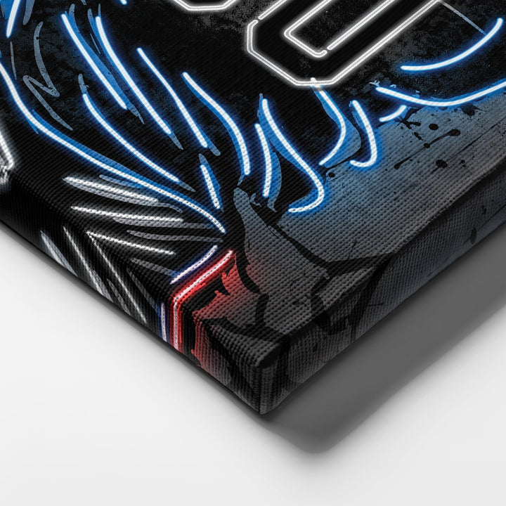 New York Giants Custom Jersey Canvas | Neon Wall Art - CanvasNeon