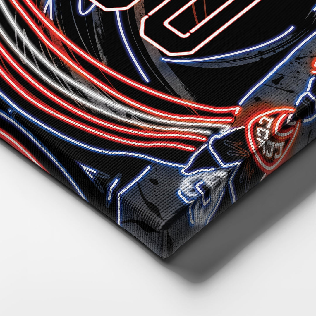 New York Islanders Custom Jersey Canvas | Neon Wall Art - CanvasNeon